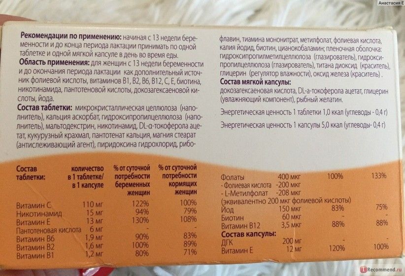 Витамины для беременных фемибион 2 инструкция 26