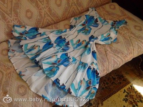 Пошила себе платье для яркого лета