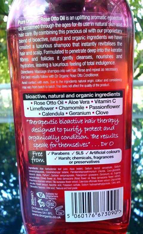 Шампунь Dr.Organic Rose Otto.