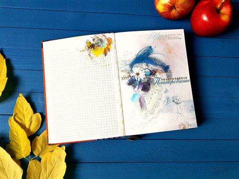 осенний блокнот.. еще один подарок преподавателю