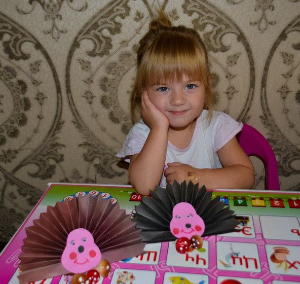 Осенние поделки. Часть 2. Алине 2г 3м.