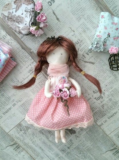 Мое хобби - текстильные куклы! Рада представить одну из последних работ!