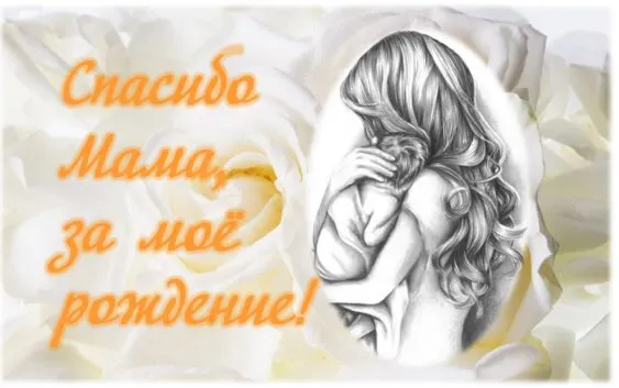 Открытка маме спасибо что родила меня
